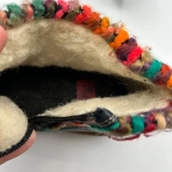 Rieker Boots 41 US 9.5 Blue Leather Felicitas Ankle Booties Sherpa Lined - Picture 12 of 12